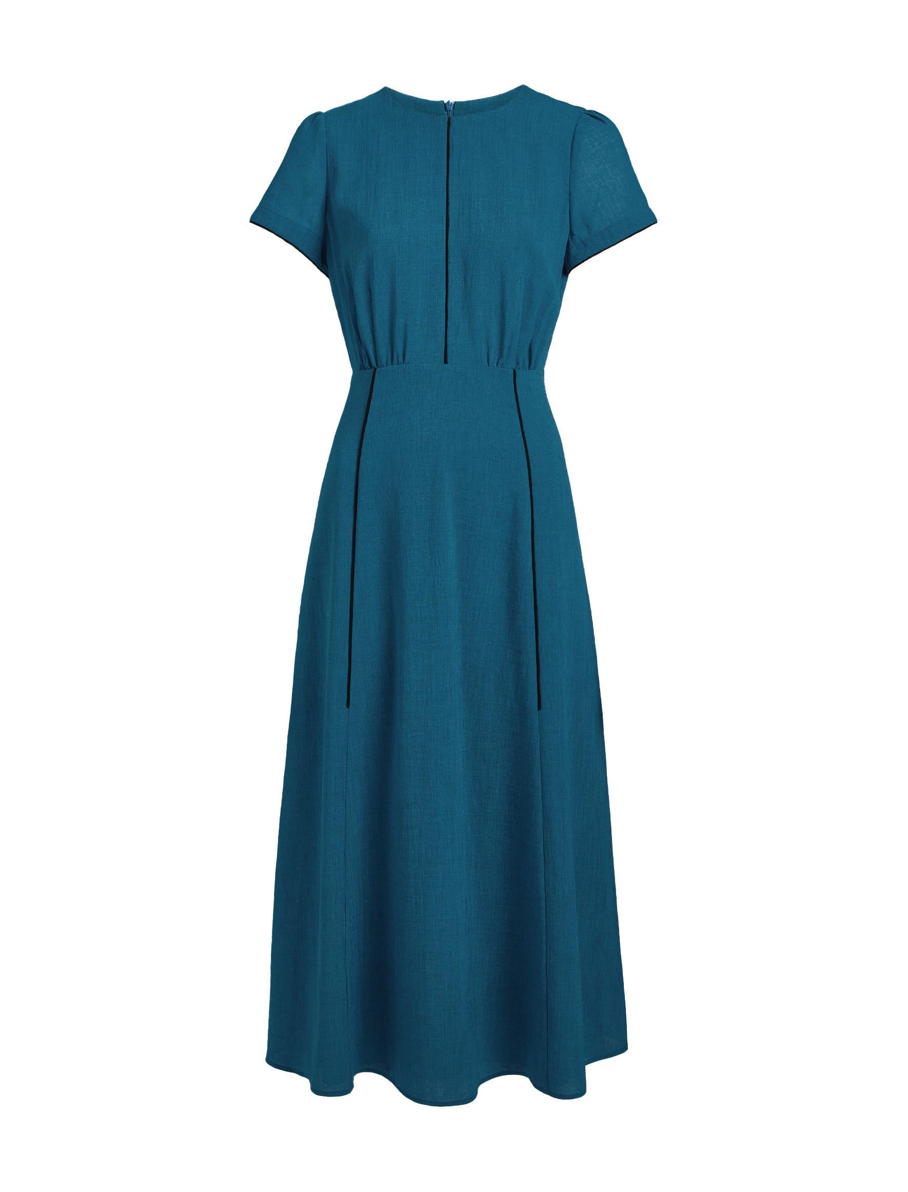 Rosie Techni Voile Maxi Dress - Azure Blue - Image 13