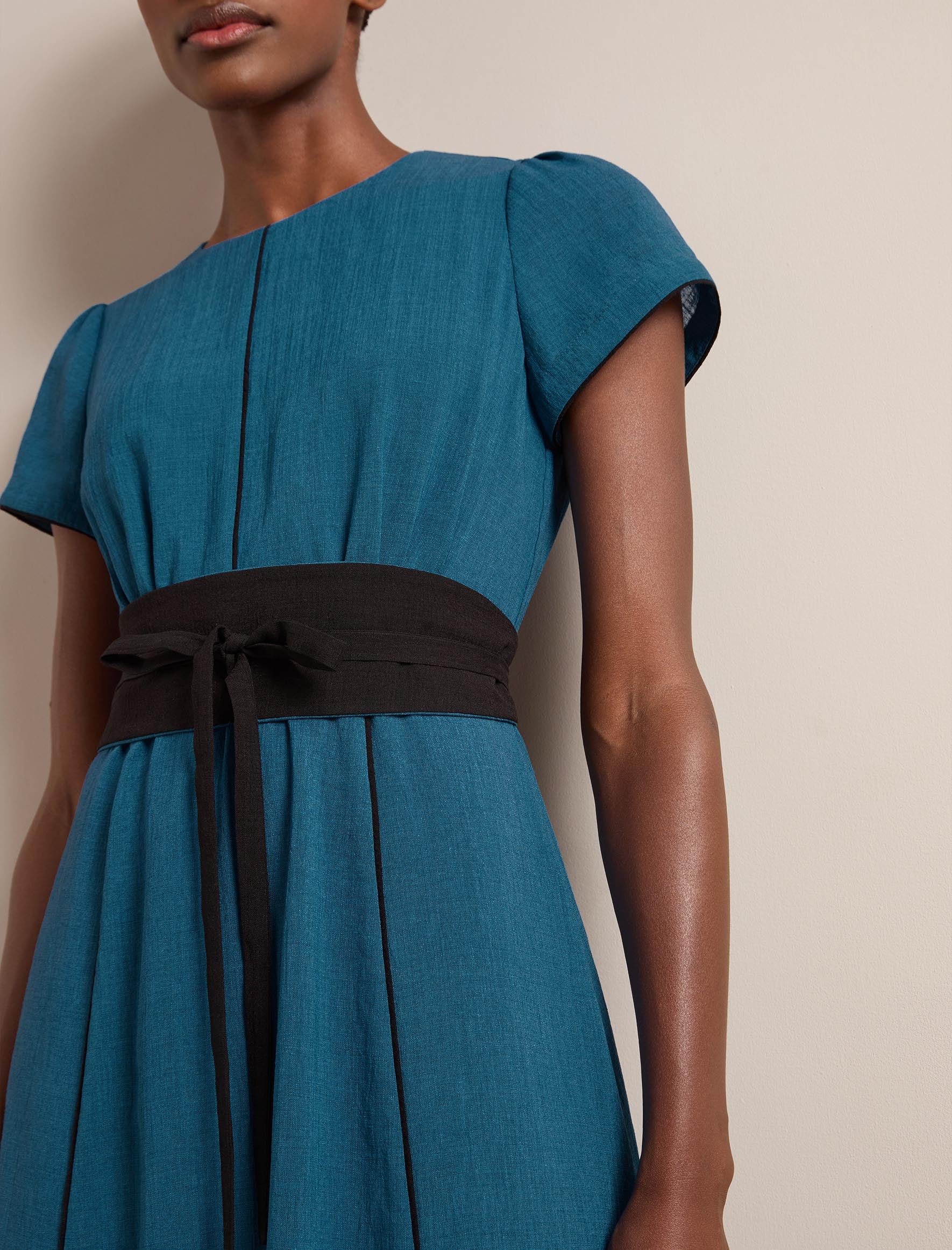 Rosie Techni Voile Maxi Dress - Azure Blue - Image 3