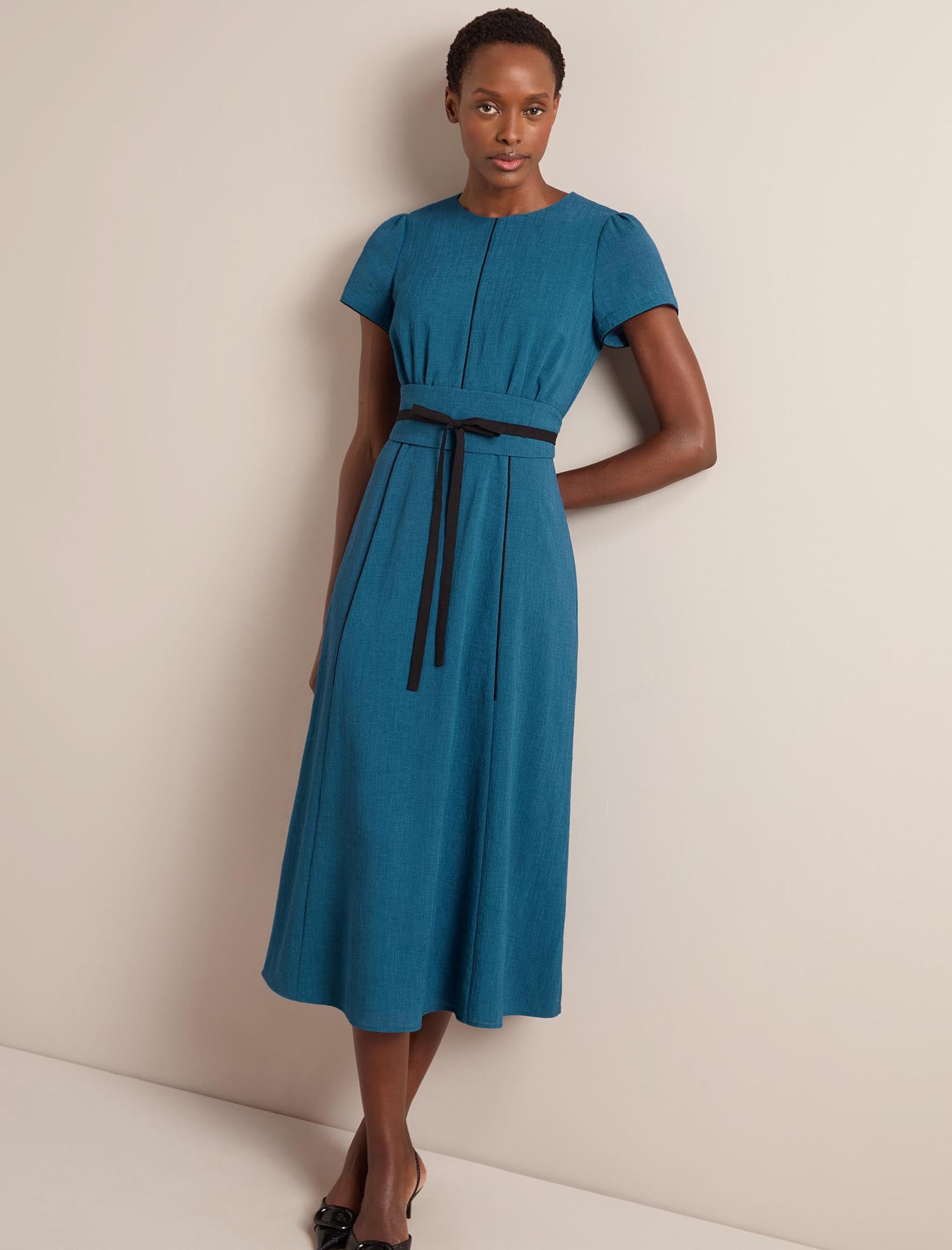 Rosie Techni Voile Maxi Dress - Azure Blue - Image 9