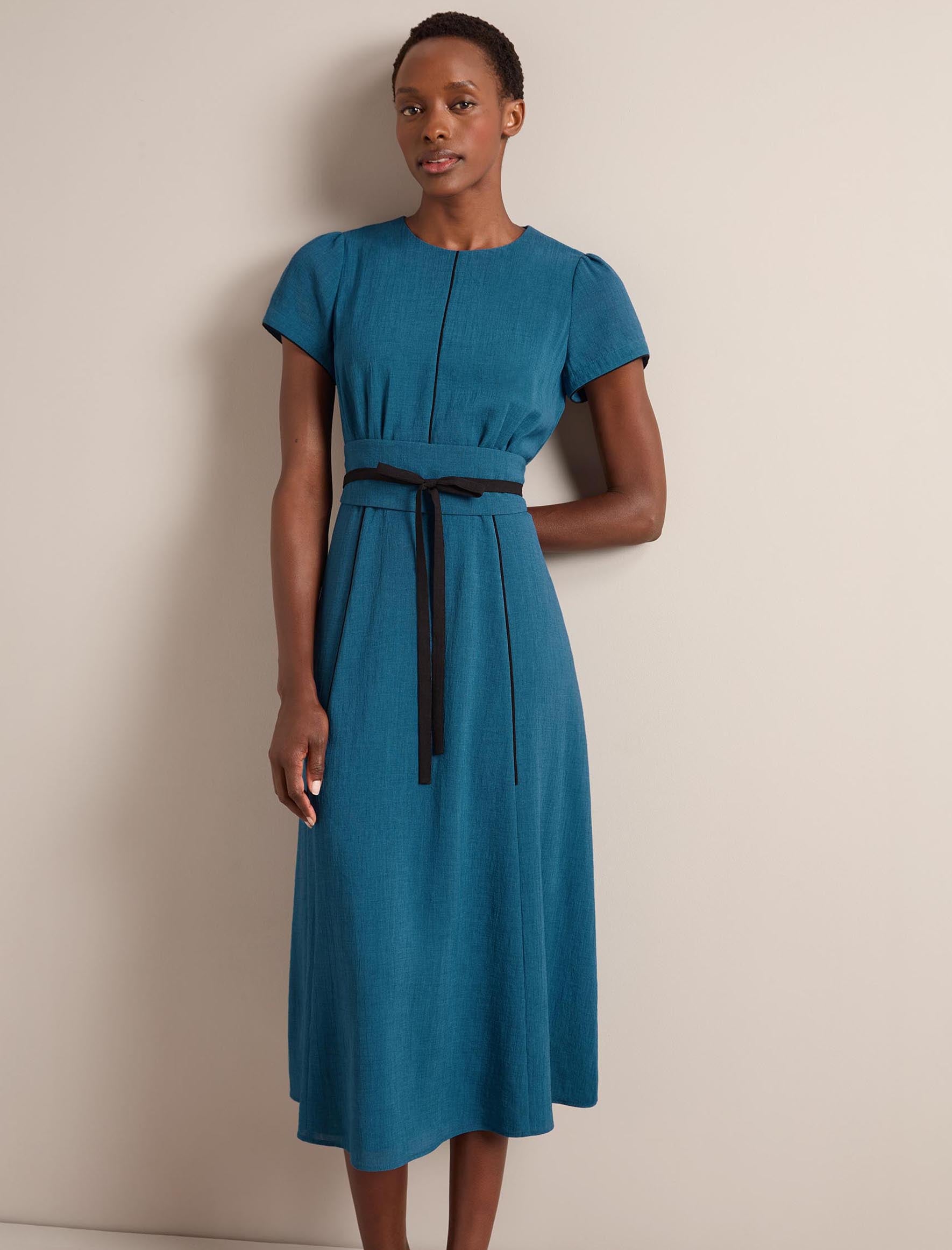 Rosie Techni Voile Maxi Dress - Azure Blue - Image 5