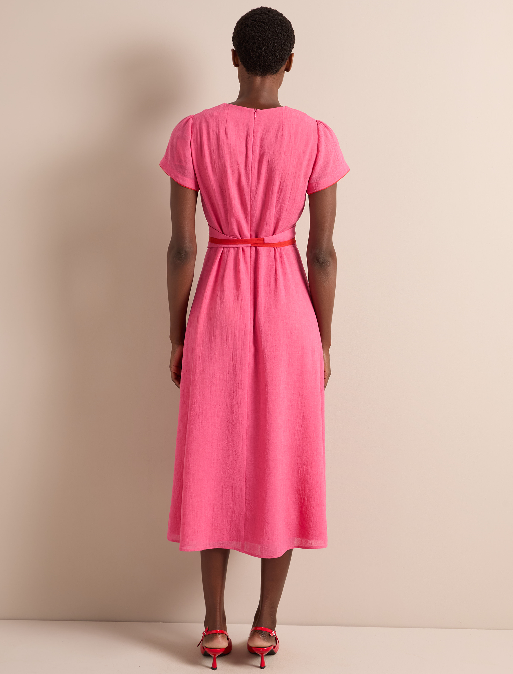 Rosie Techni Voile Maxi Dress - Hot Pink Crimson - Image 11
