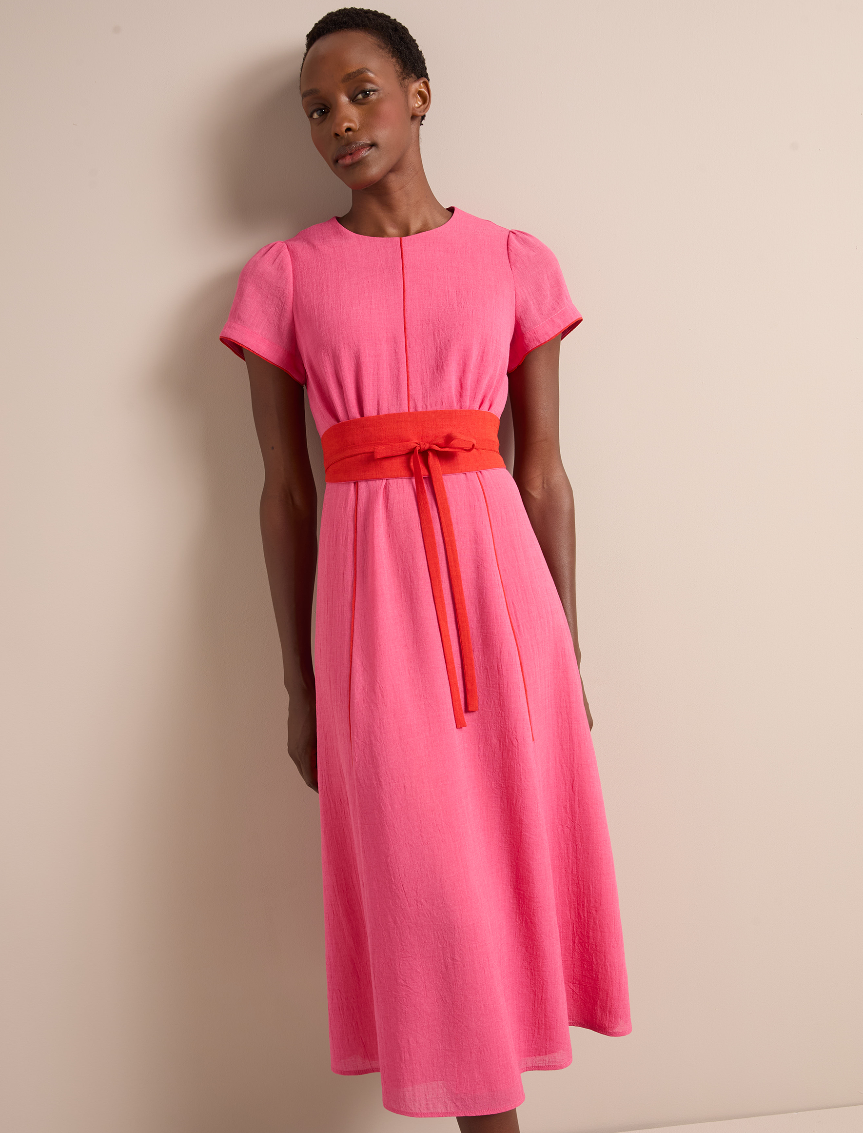 Rosie Techni Voile Maxi Dress - Hot Pink Crimson - Image 6